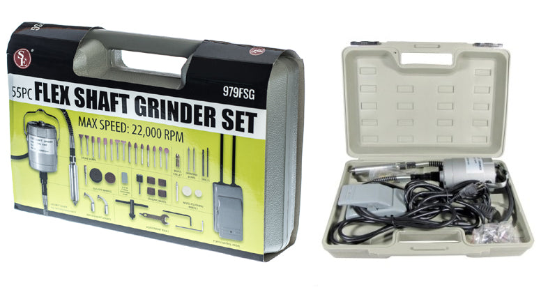 Flexible Shaft Grinder Set Include: 49pc Accessories