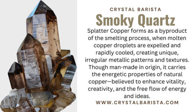 Lemurian Smoky Quartz on Smoky Quartz- Mineral