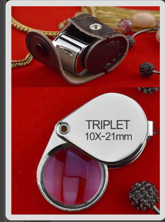 Triplet Professional Loupe - 10x Magnifier Handlens