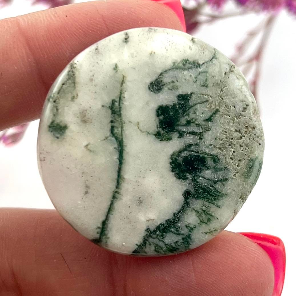 Green Tree Agate Cabochon