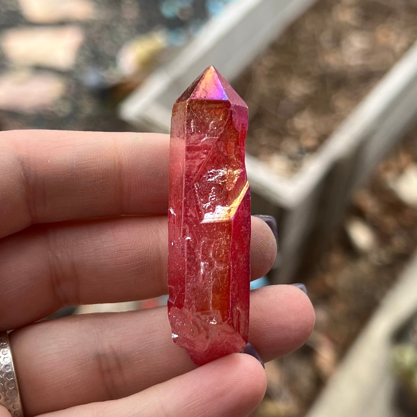 Fire Aura Quartz - Crystal