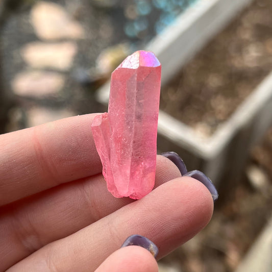 Rose Aura Quartz - Crystal