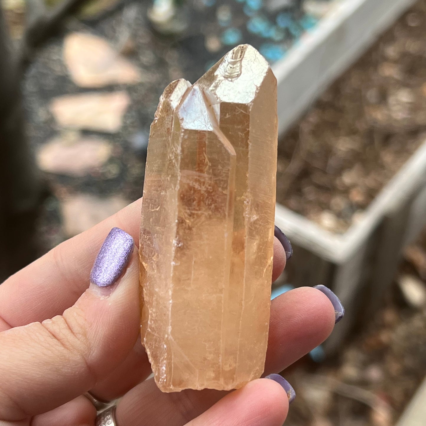 Tangerine Aura Quartz - Crystal