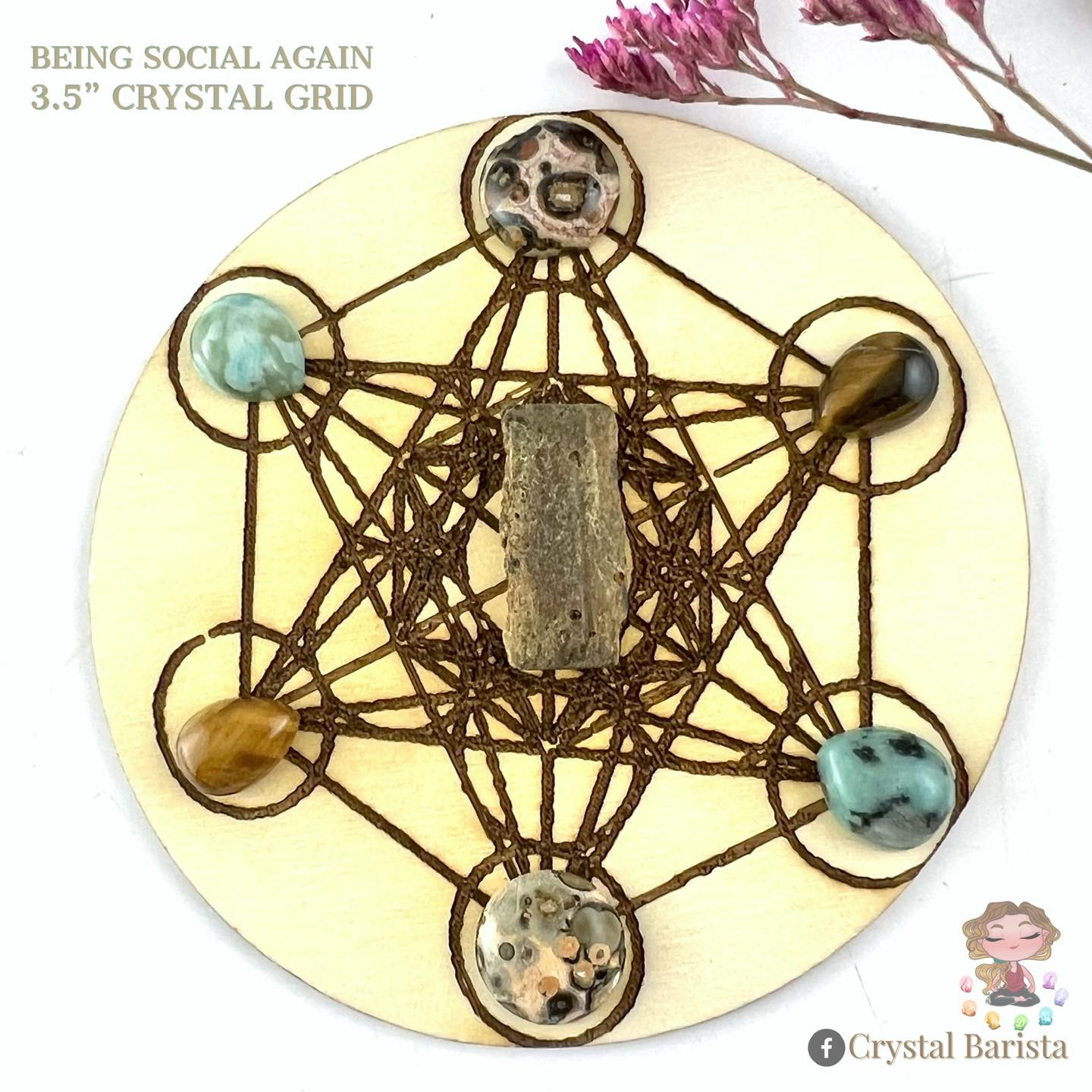 Being Social Again Grid - 3" Crystal Grid