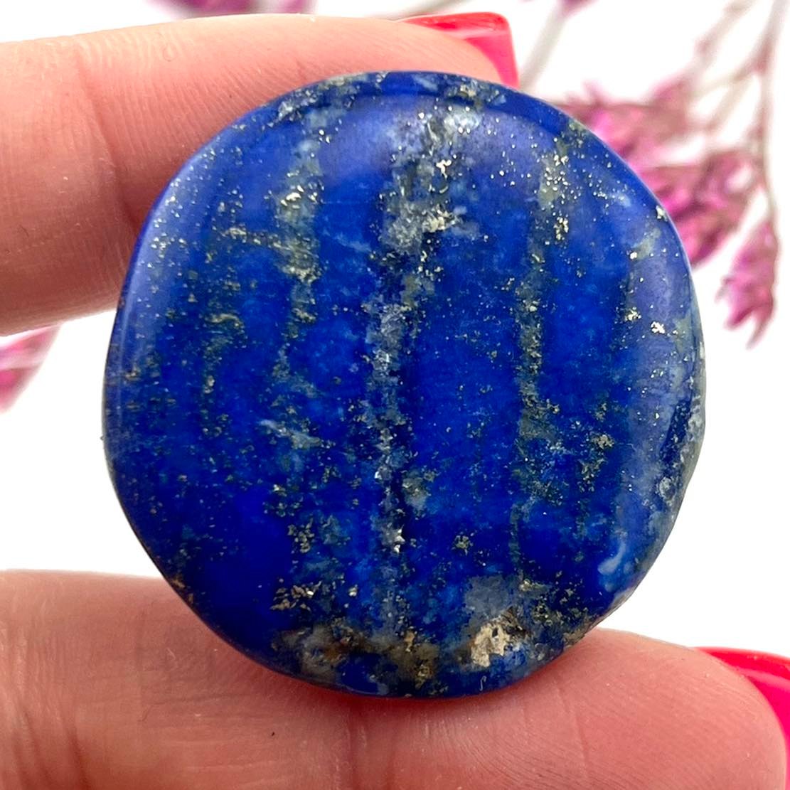 Lapis - Pog (Round Doubled Domed Cabochon)