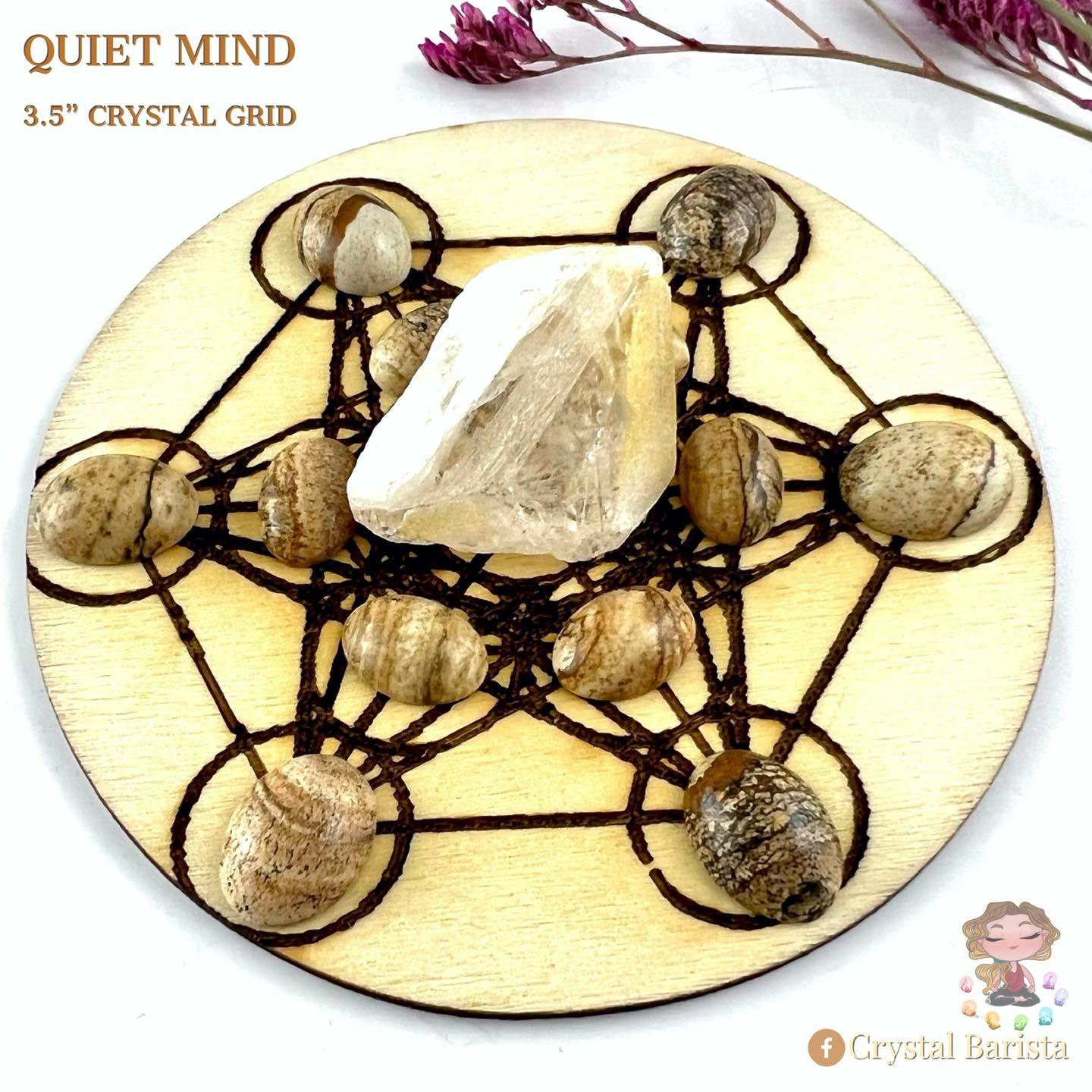 Quiet Mind - 3" Crystal Grid