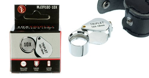 Triplet Professional Loupe - 10x Magnifier Handlens